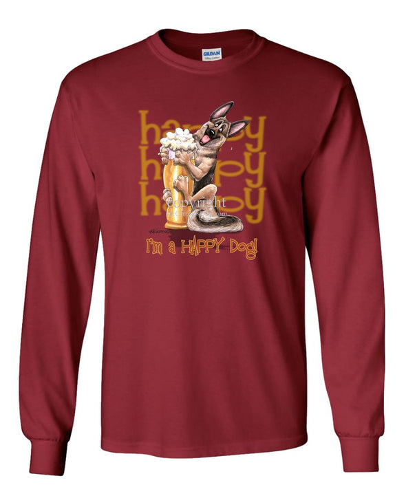 German Shepherd - 3 - Who's A Happy Dog - Long Sleeve T-Shirt