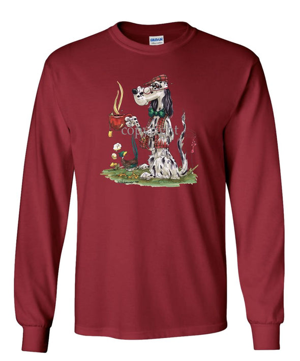 English Setter - Cup Of Tea - Caricature - Long Sleeve T-Shirt