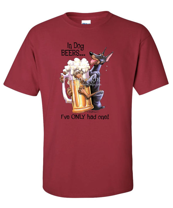 Doberman Pinscher - Dog Beers - T-Shirt