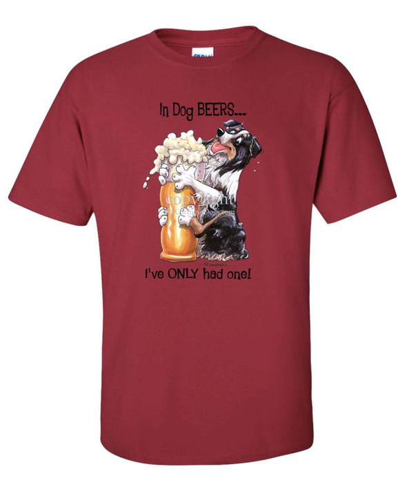 Australian Shepherd  Black Tri - Dog Beers - T-Shirt