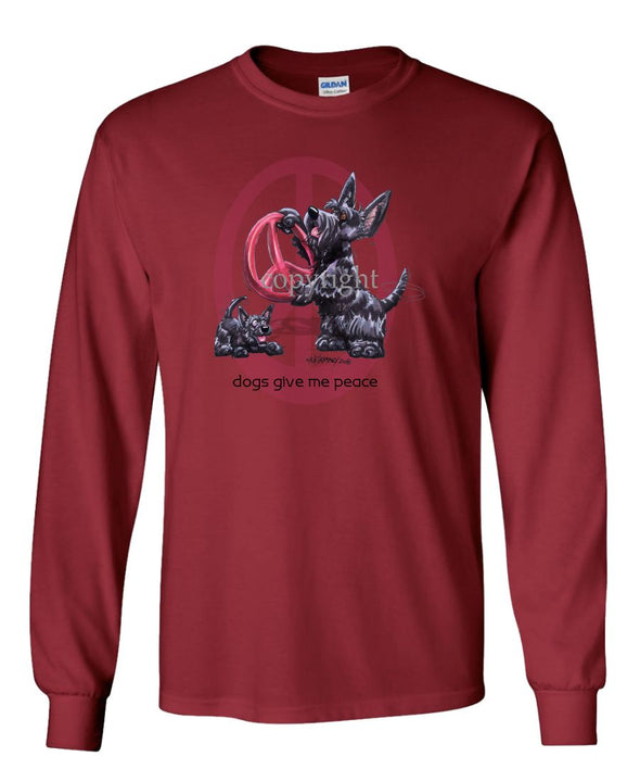 Scottish Terrier - Peace Dogs - Long Sleeve T-Shirt