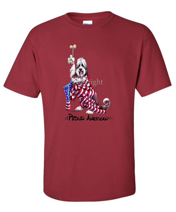 Bearded Collie - Proud American - T-Shirt