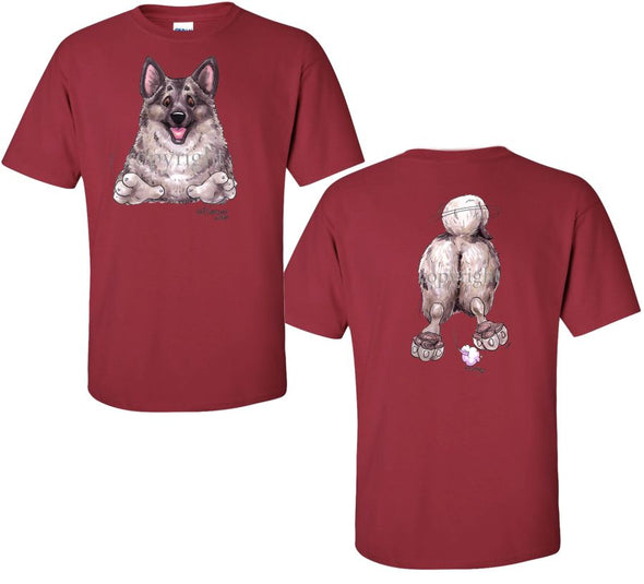 Norwegian Elkhound - Coming and Going - T-Shirt (Double Sided)