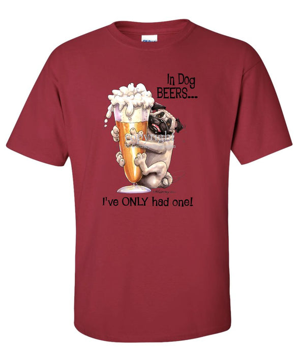 Pug - Dog Beers - T-Shirt