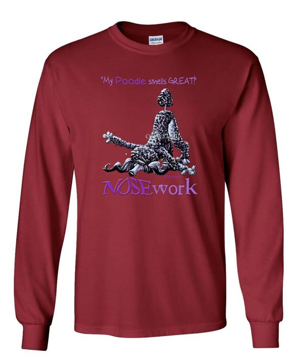 Poodle  Black - Nosework - Long Sleeve T-Shirt