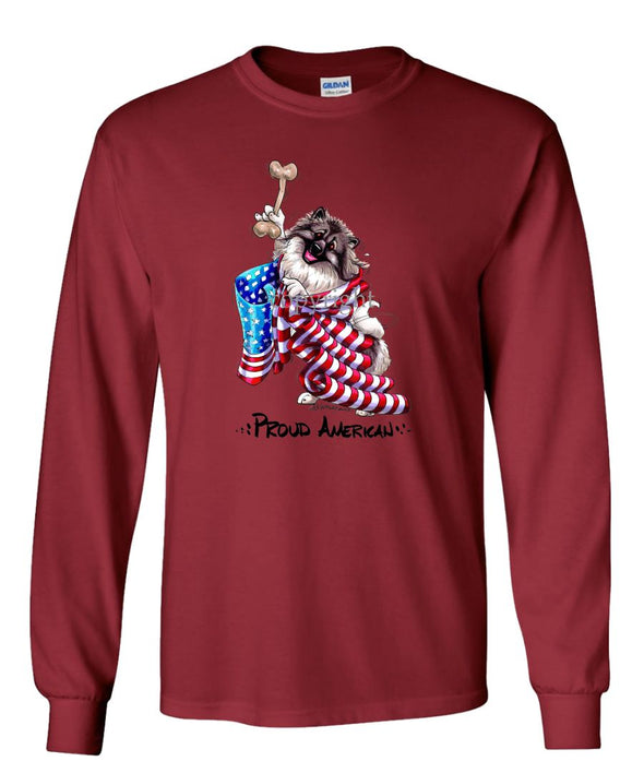 Keeshond - Proud American - Long Sleeve T-Shirt