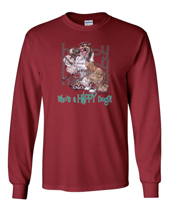 Collie - Who's A Happy Dog - Long Sleeve T-Shirt
