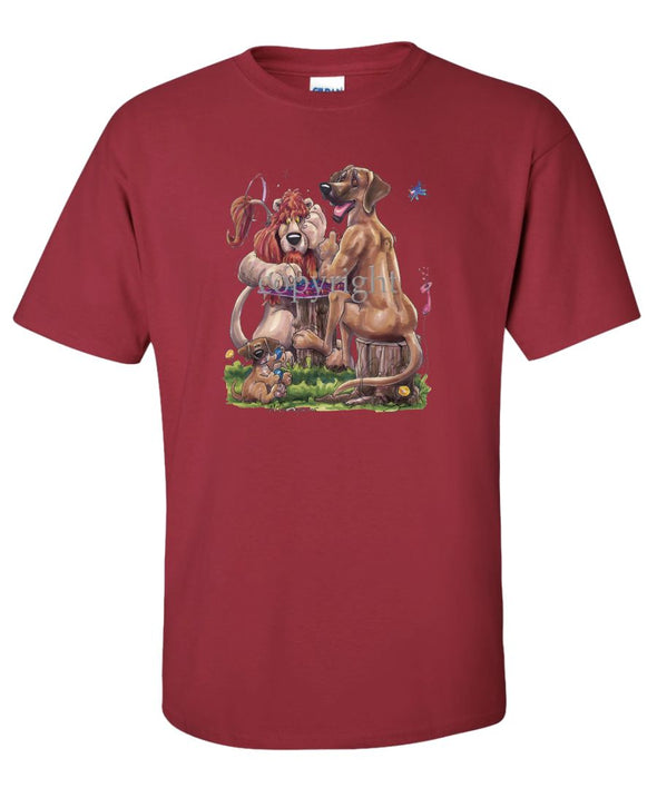 Rhodesian Ridgeback - Lion Checkers - Caricature - T-Shirt