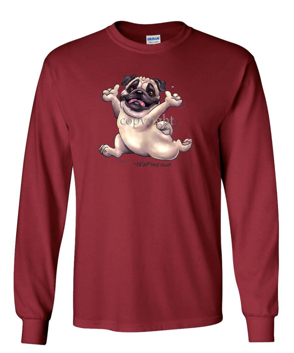 Pug - Happy Dog - Long Sleeve T-Shirt