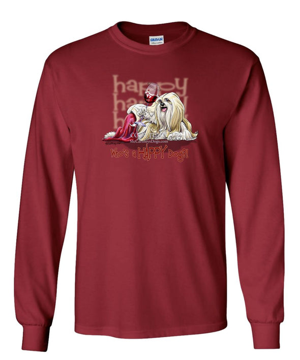 Lhasa Apso - Who's A Happy Dog - Long Sleeve T-Shirt