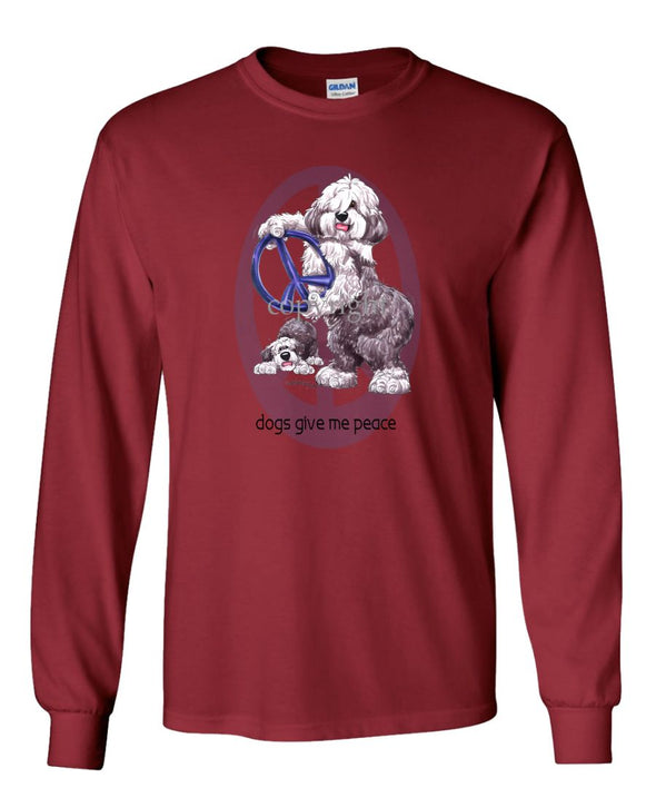 Old English Sheepdog - Peace Dogs - Long Sleeve T-Shirt