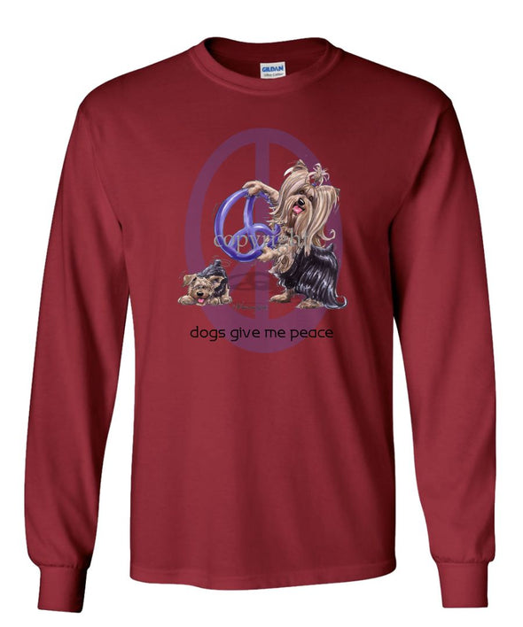 Yorkshire Terrier - Peace Dogs - Long Sleeve T-Shirt