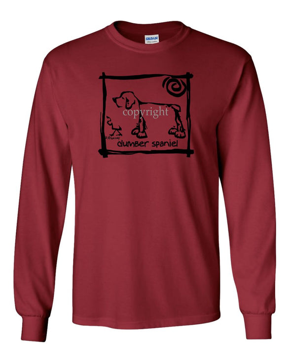 Clumber Spaniel - Cavern Canine - Long Sleeve T-Shirt