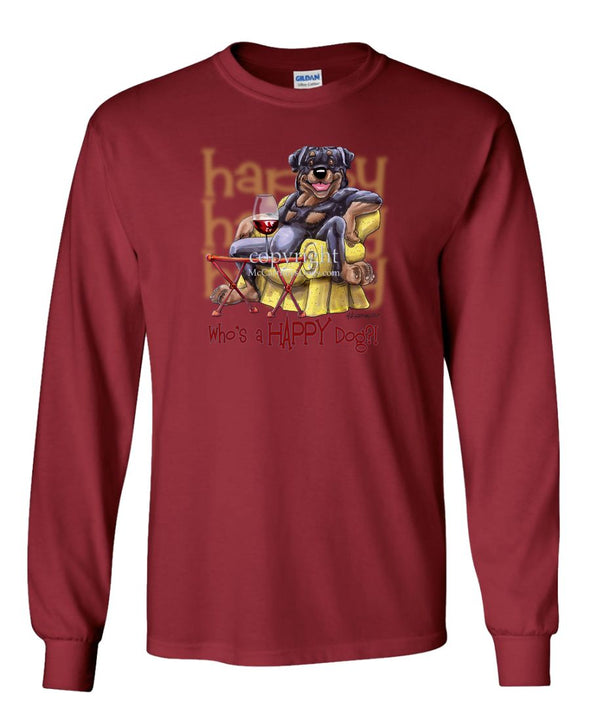 Rottweiler - 2 - Who's A Happy Dog - Long Sleeve T-Shirt