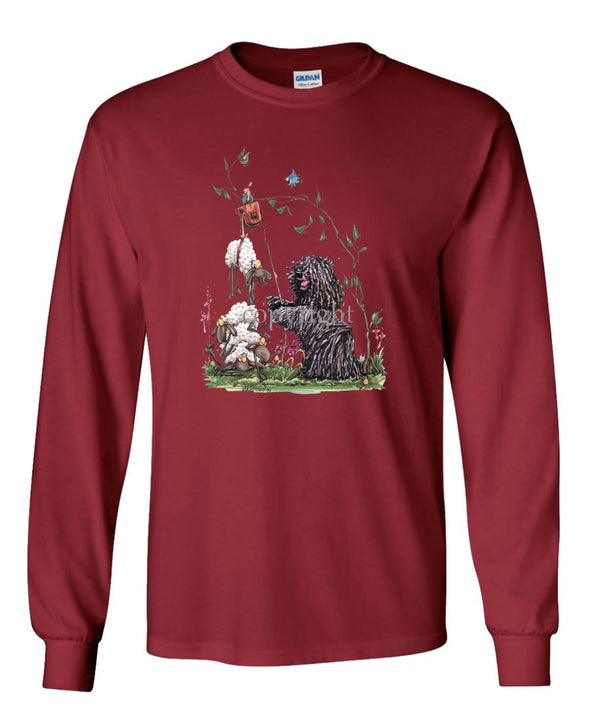 Puli - With Pulley Sheep - Caricature - Long Sleeve T-Shirt