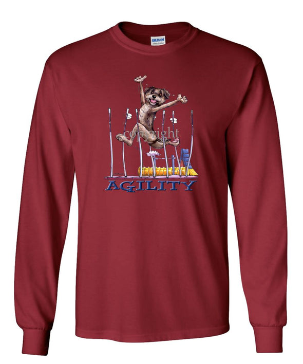 Border Terrier - Agility Weave II - Long Sleeve T-Shirt
