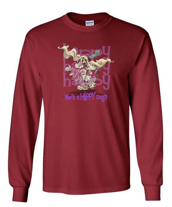 Cocker Spaniel - Who's A Happy Dog - Long Sleeve T-Shirt