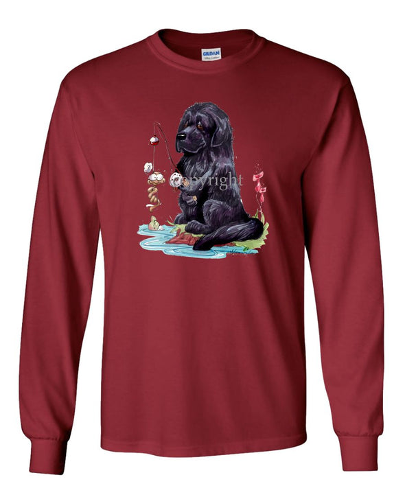 Newfoundland - Fishing - Caricature - Long Sleeve T-Shirt