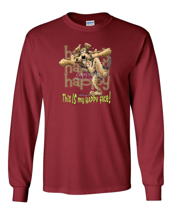 Airedale Terrier - 2 - Who's A Happy Dog - Long Sleeve T-Shirt