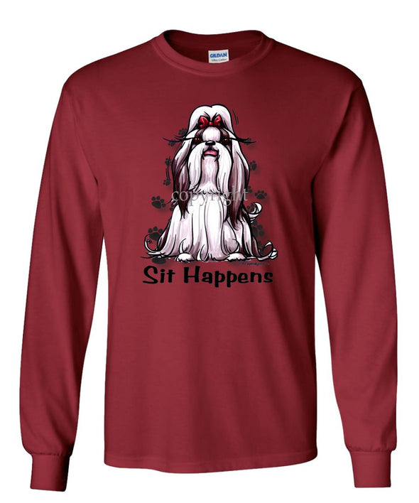 Shih Tzu - Sit Happens - Long Sleeve T-Shirt
