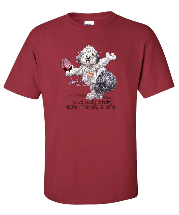 Old English Sheepdog - It's Drinking Alone 2 - T-Shirt