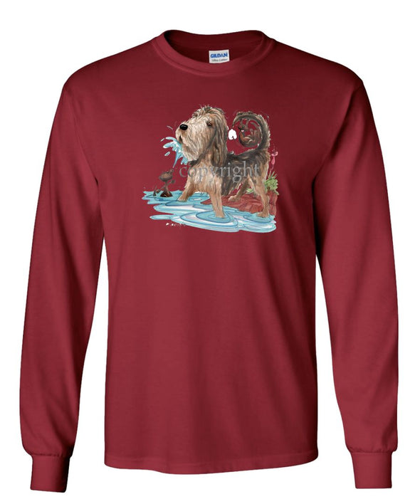 Otterhound - Otter Squirting Water - Caricature - Long Sleeve T-Shirt
