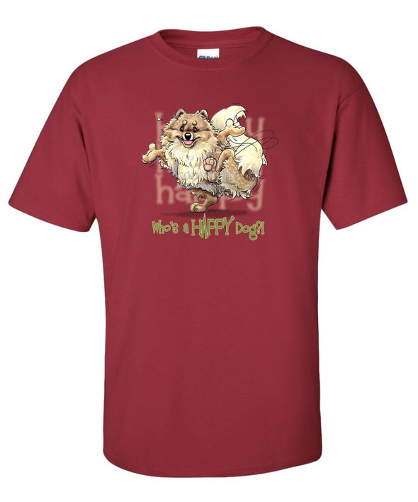 Pomeranian - Who's A Happy Dog - T-Shirt