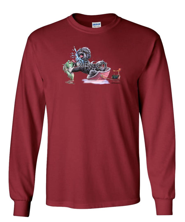 Portuguese Water Dog - Fish Squirting - Mike's Faves - Long Sleeve T-Shirt