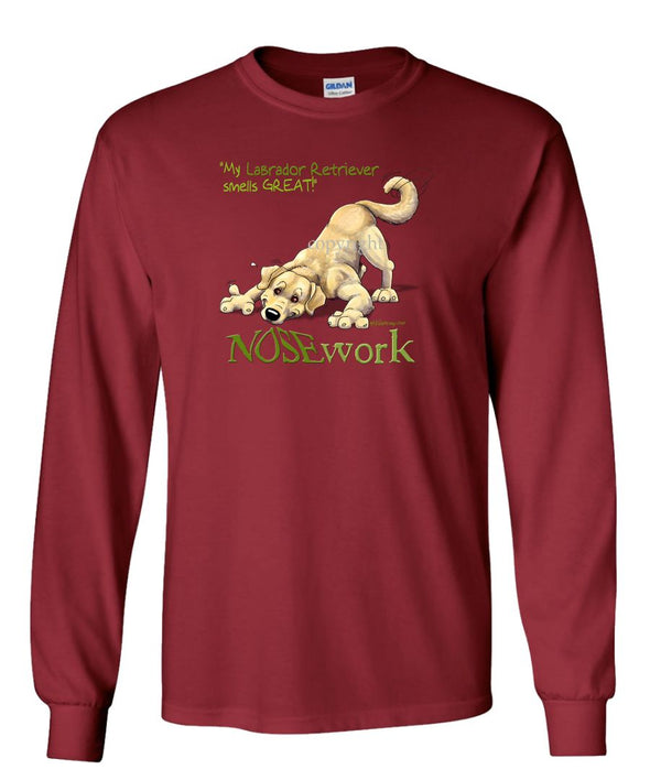Labrador Retriever  Yellow - Nosework - Long Sleeve T-Shirt