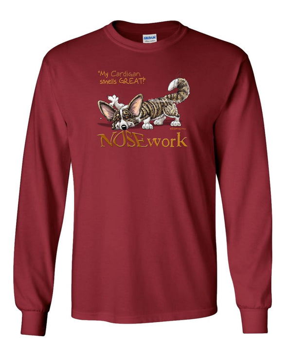 Welsh Corgi Cardigan - Nosework - Long Sleeve T-Shirt