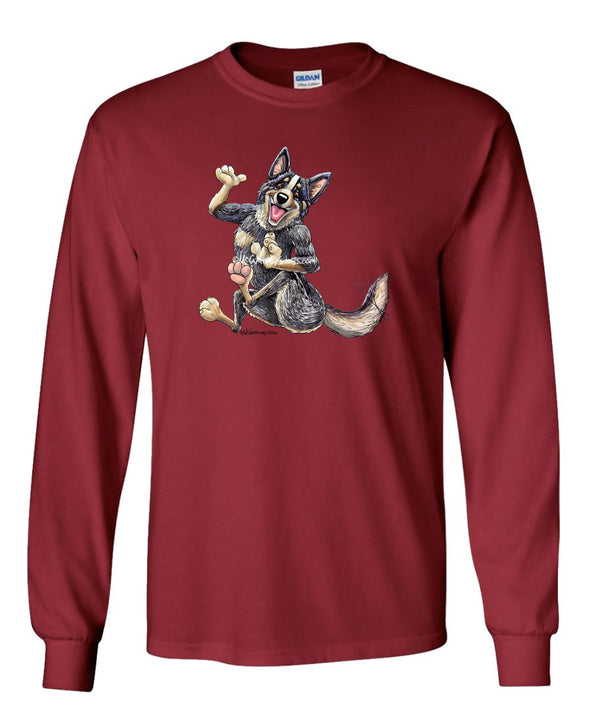 Australian Cattle Dog - Waving - Mike's Faves - Long Sleeve T-Shirt