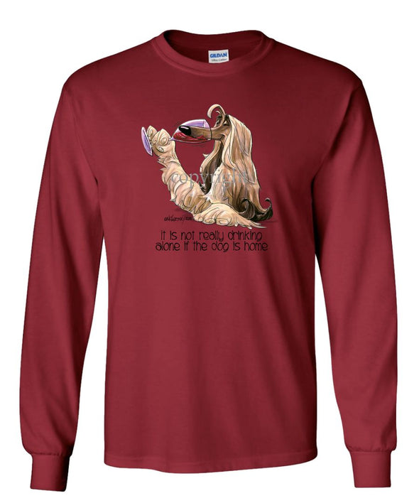 Afghan Hound - It's Not Drinking Alone - Long Sleeve T-Shirt