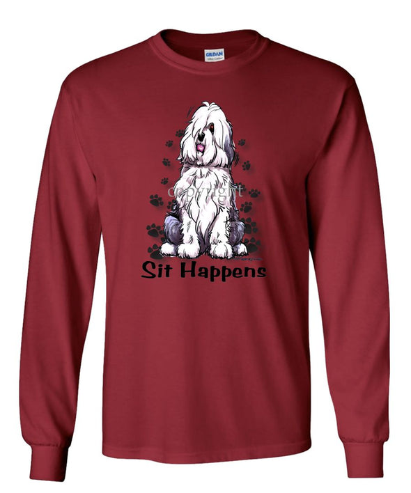 Old English Sheepdog - Sit Happens - Long Sleeve T-Shirt