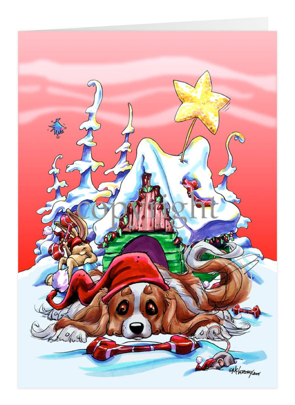 Cavalier King Charles - Doghouse - Christmas Card