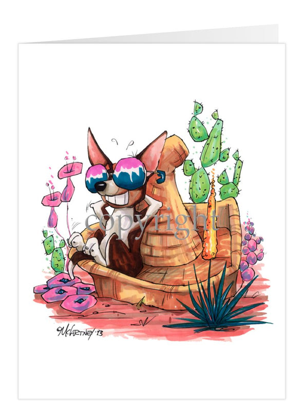 Chihuahua Smooth - Sombrero - Caricature - Card