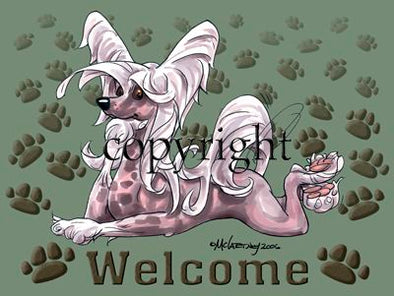 Chinese Crested - Welcome - Mat