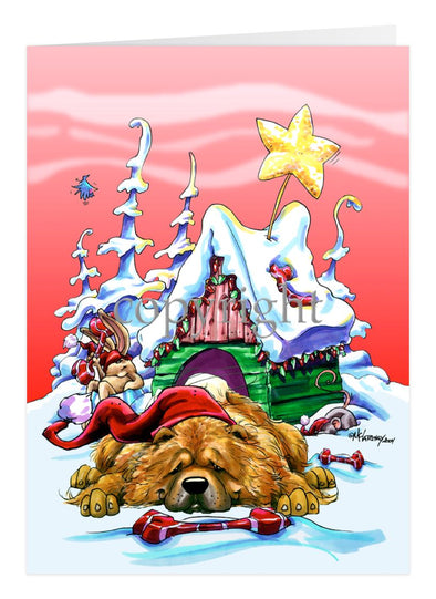 Chow Chow - Doghouse - Christmas Card