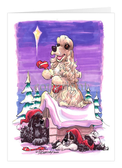 Cocker Spaniel - Rooftop - Christmas Card