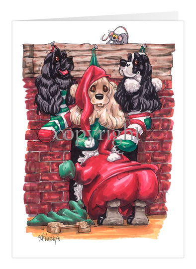 Cocker Spaniel - Santa - Christmas Card