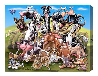 Cow Pile - Calendar Canvas