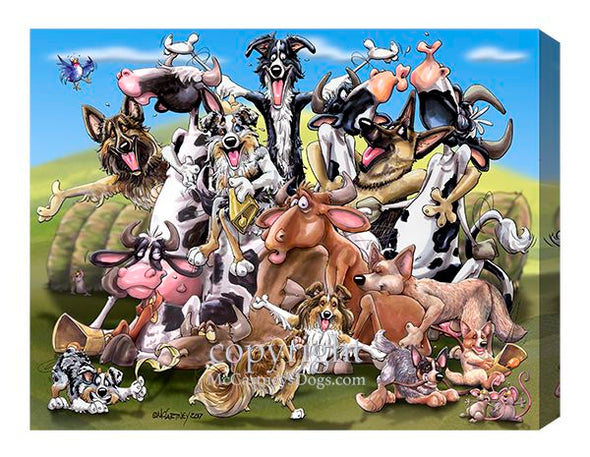 Cow Pile - Calendar Canvas
