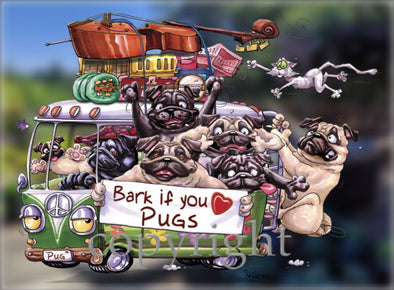 Pug - Bark If You Love Dogs - Decal