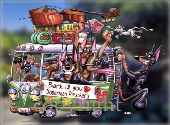 Doberman Pinscher - Bark If You Love Dogs - Decal