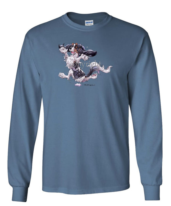 Cavalier King Charles  Black Tri - Happy Dog - Long Sleeve T-Shirt