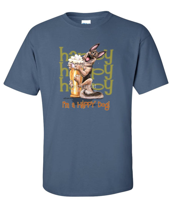 German Shepherd - 3 - Who's A Happy Dog - T-Shirt