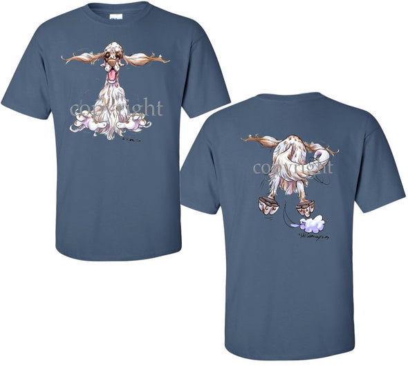 English Setter - Coming and Going - T-Shirt (Double Sided)