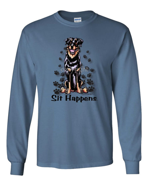 Rottweiler - Sit Happens - Long Sleeve T-Shirt