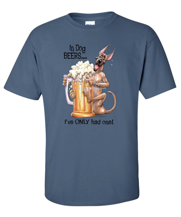 Great Dane - Dog Beers - T-Shirt