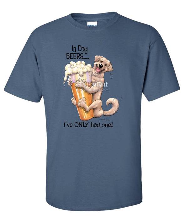 Labrador Retriever  Yellow - Dog Beers - T-Shirt