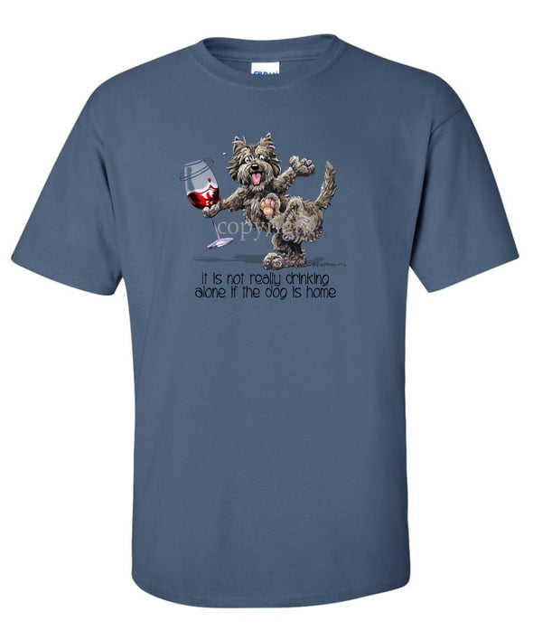 Cairn Terrier - It's Drinking Alone 2 - T-Shirt